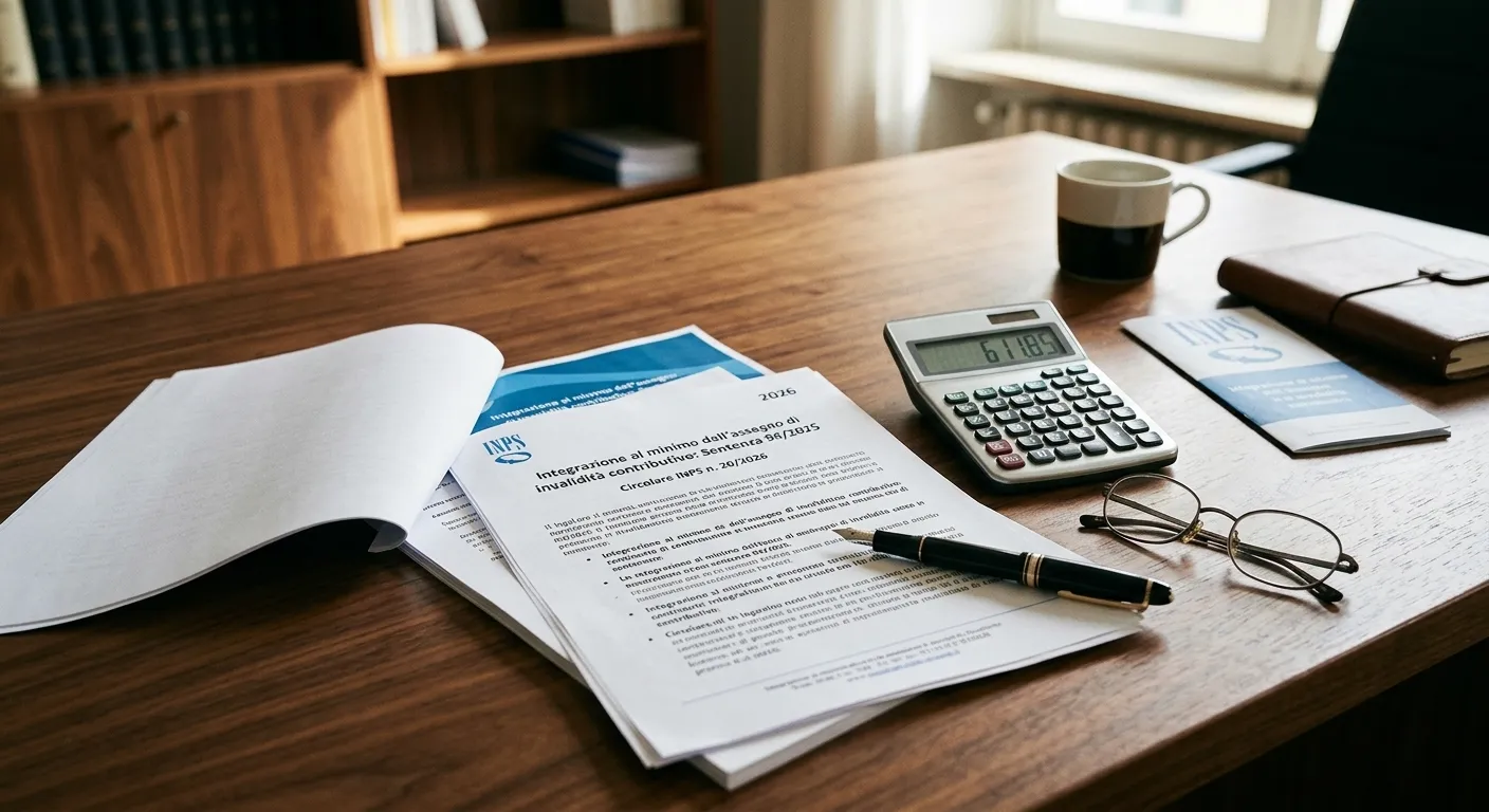 Assegno ordinario di invalidità e integrazione al minimo: calcolo e documenti INPS